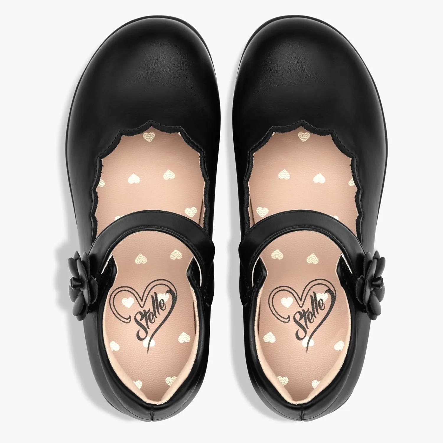 Stelle Girls School Shoes Mary Jane Uniform Dress Flat Shoes Retro Style Oxford Church Music Recitals(Little/Big Kids)