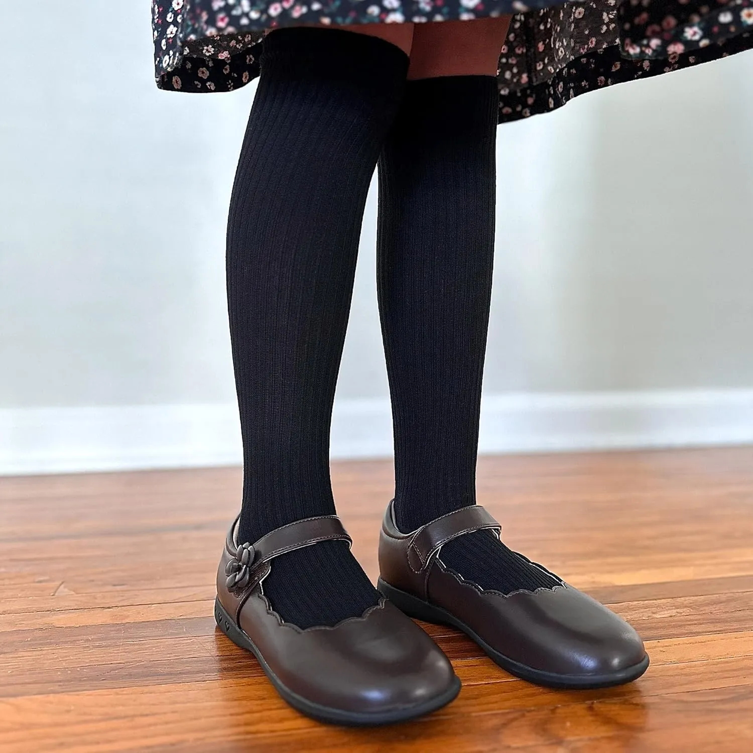 Stelle Girls School Shoes Mary Jane Uniform Dress Flat Shoes Retro Style Oxford Church Music Recitals(Little/Big Kids)