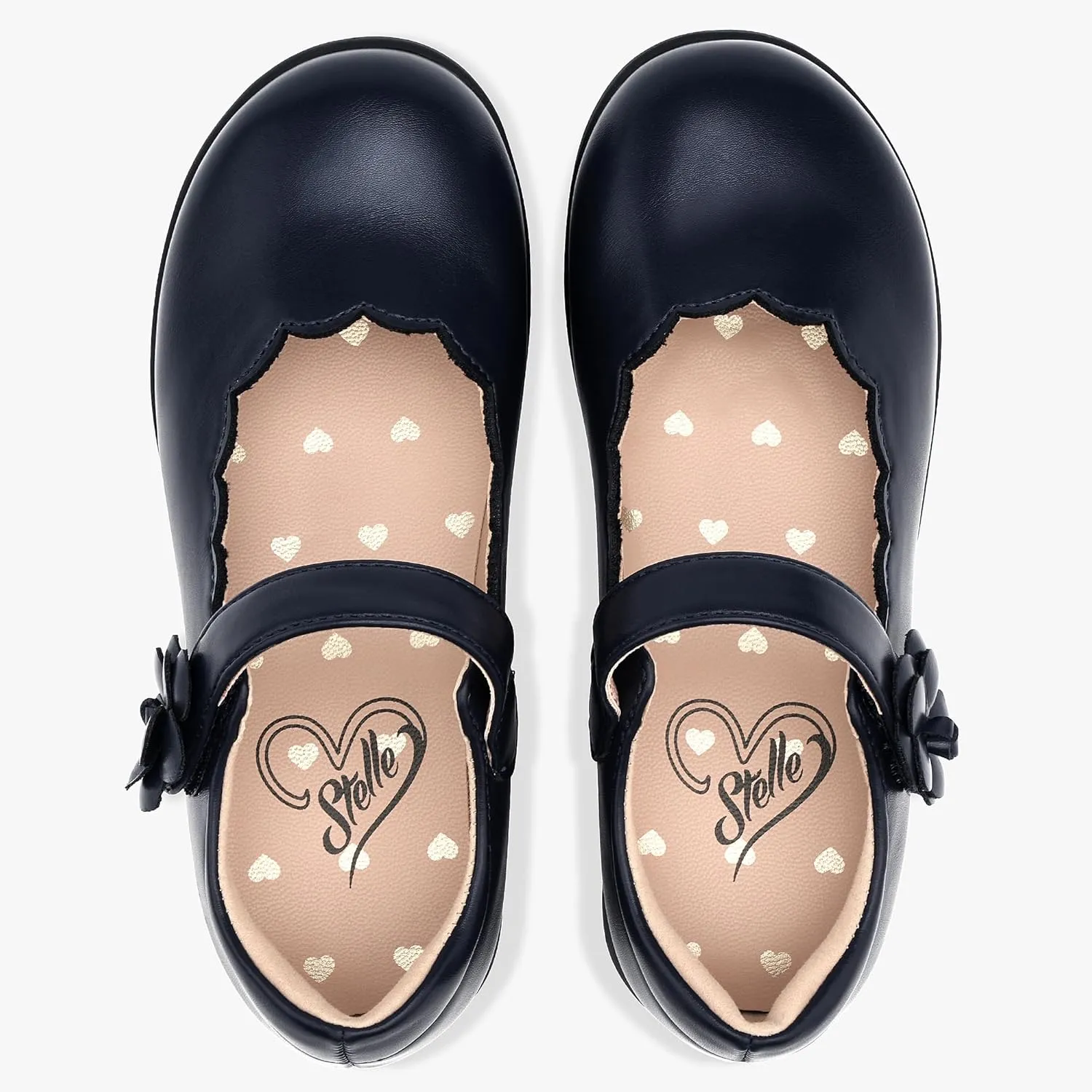 Stelle Girls School Shoes Mary Jane Uniform Dress Flat Shoes Retro Style Oxford Church Music Recitals(Little/Big Kids)