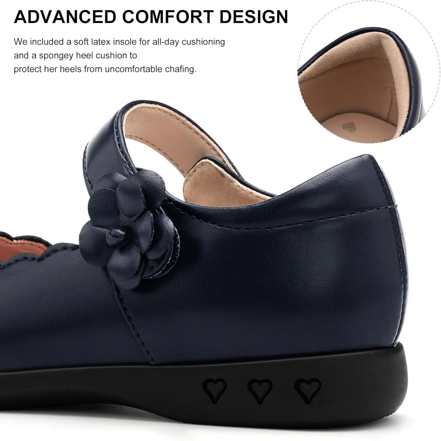 Stelle Girls School Shoes Mary Jane Uniform Dress Flat Shoes Retro Style Oxford Church Music Recitals(Little/Big Kids)