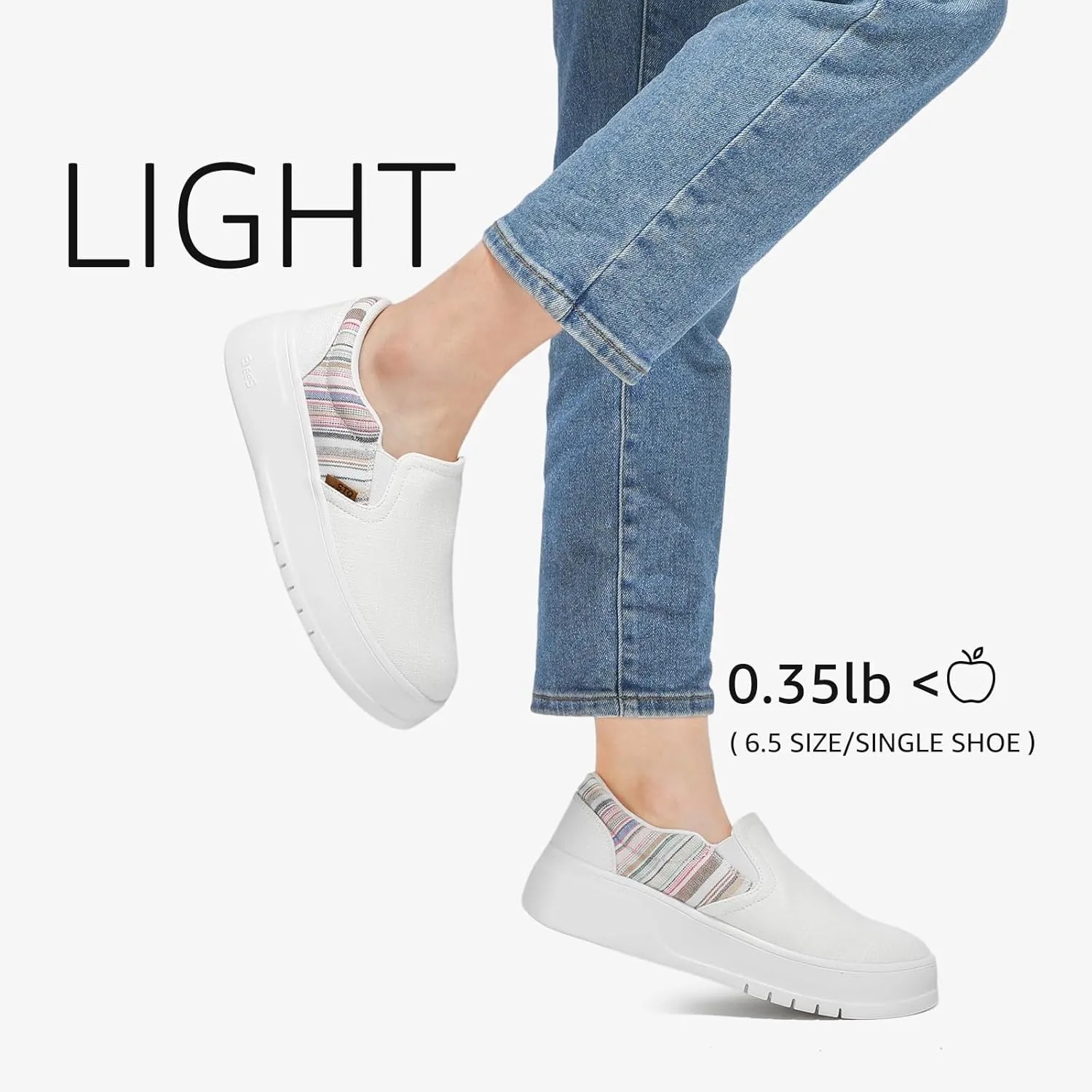STQ Womens Platform Sneakers Slip On Shoes Comfortable Business Casual Fall Loafers