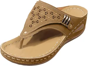 SuanlaTDS Platform Wedge Sandals for Women Comfortable Summer Dressy Open Toe Slip On Flip Flops with Arch Support Casual Outdoor Walking Beach Boho High Heels Slide Sandals