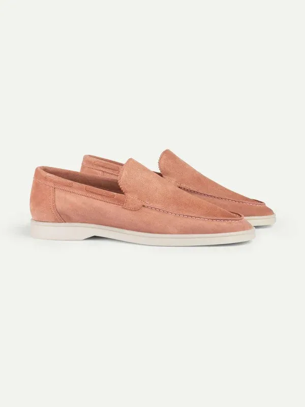 Summer Luxe: Premium Dusty Pink Suede Loafers