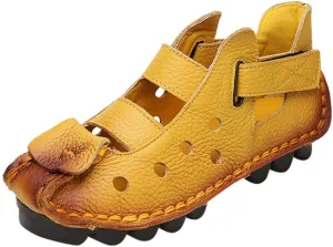 Summer Women's Soft Bottomed Flat Shoes Casual Sandals Hollow Ladies' Sandals