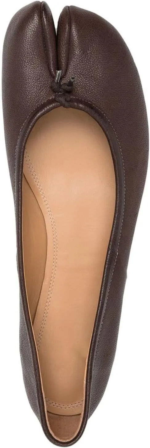 Tabi Ballet Flats Shoes for Women Rounde Toe Wide Width Split Toe Low Heel Comfortable Flats Shoes
