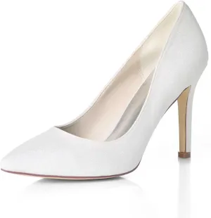 TarfiC Women's Frosted Kitten Heel Sandals - Slip-On, Closed Toe Design | Perfect Wedding Shoes & Dressy Heels for Any Special Occasion