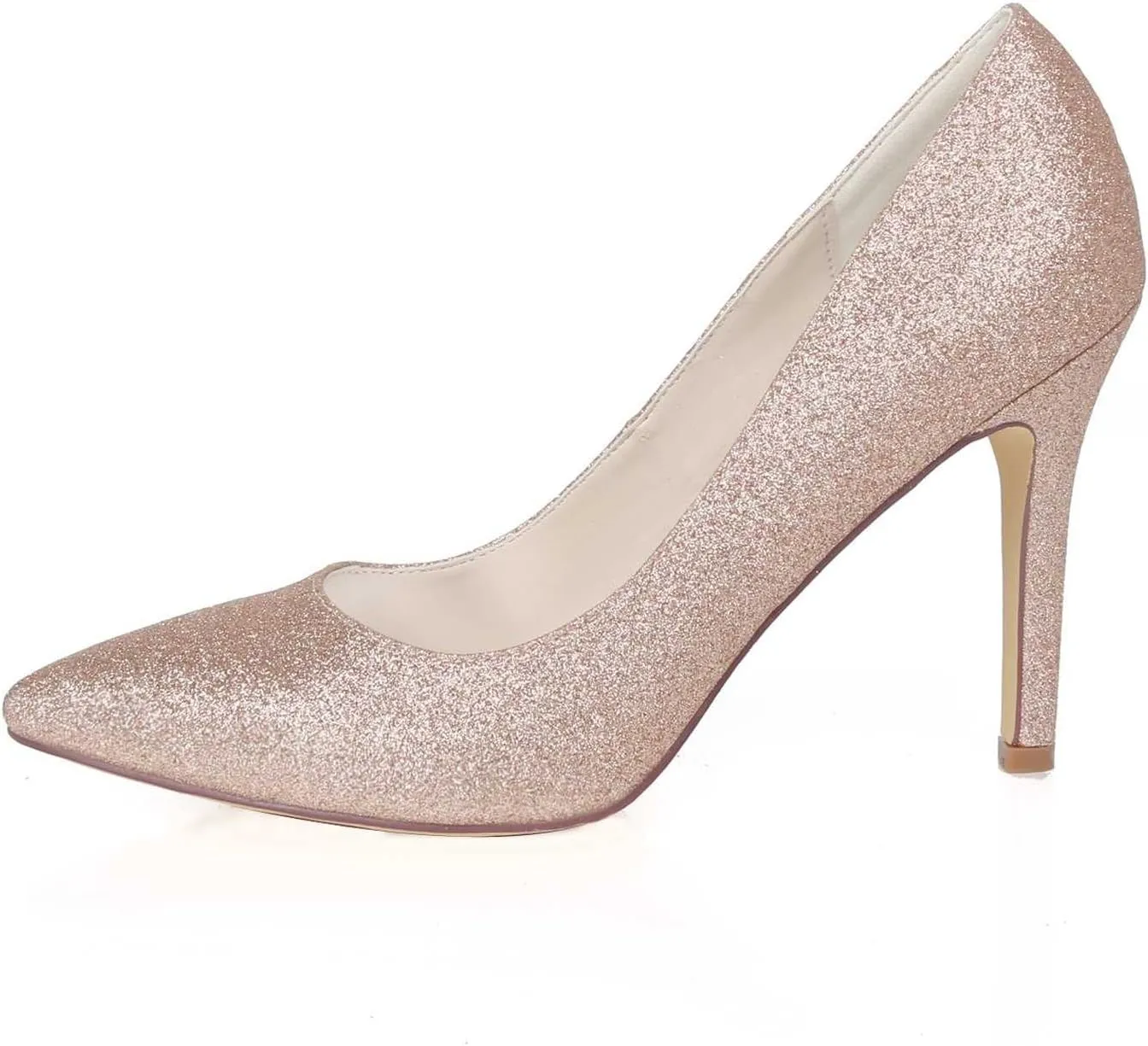 TarfiC Women's Frosted Kitten Heel Sandals - Slip-On, Closed Toe Design | Perfect Wedding Shoes & Dressy Heels for Any Special Occasion