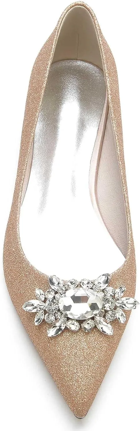 TarfiC Women's Pointed-Toe Knit Ballet Flats - Washable, Soft, & Slip-On Dress Shoes for Business Casual, Office Wear, Work, & Wedding Occasions