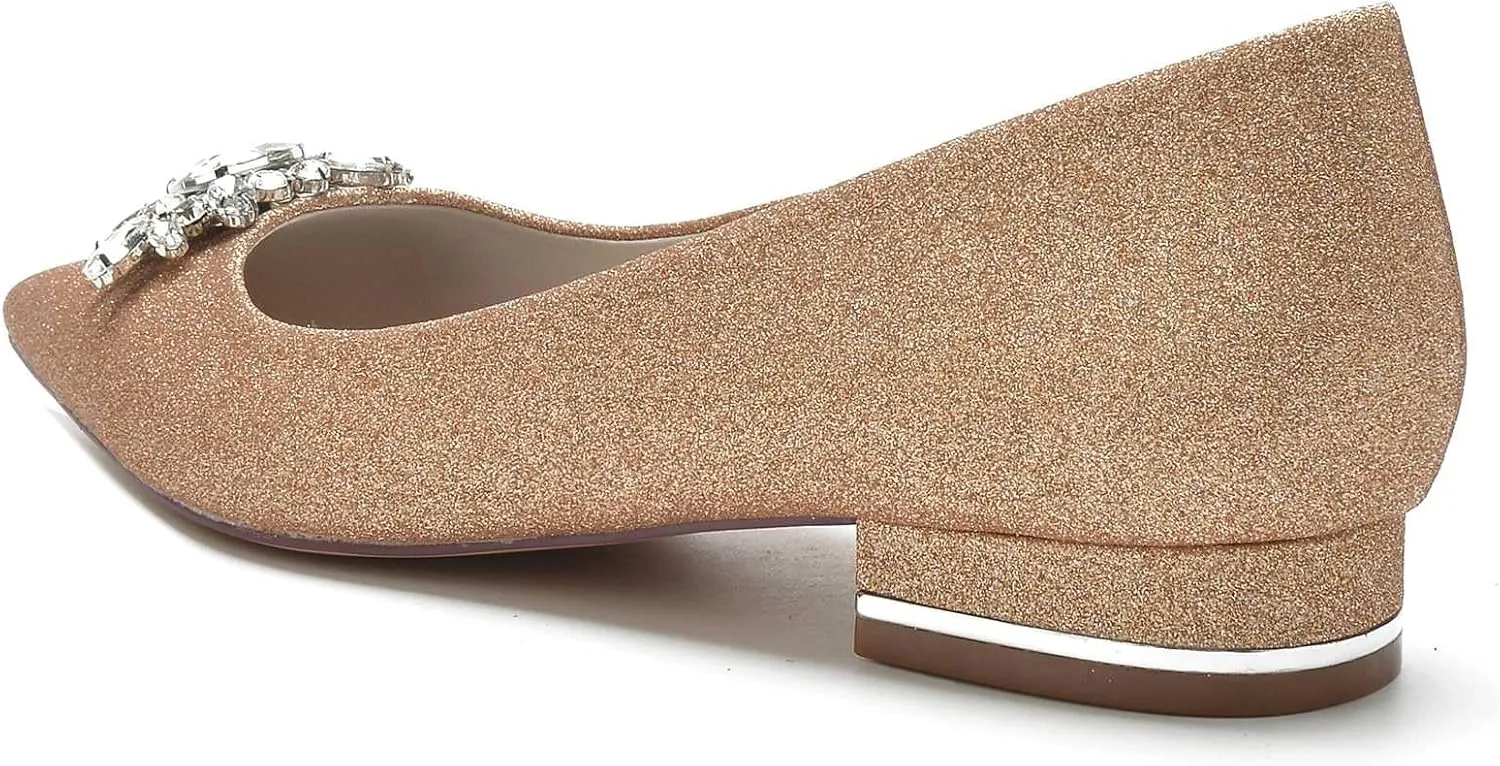 TarfiC Women's Pointed-Toe Knit Ballet Flats - Washable, Soft, & Slip-On Dress Shoes for Business Casual, Office Wear, Work, & Wedding Occasions