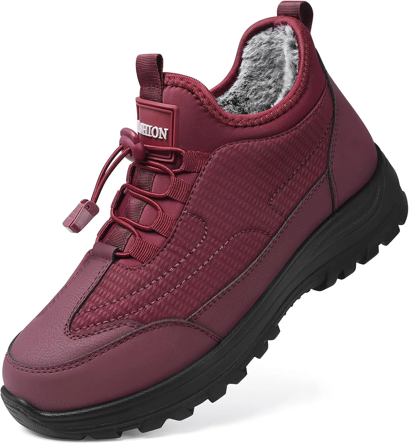 TEMOFON Snow Boots for Women Winter: Waterproof Slip On Fur Warm Woman Shoes - Walking Comfortable Ankle Booties