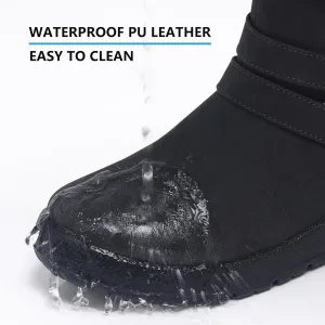 TEMOFON Women Winter Boots Waterproof: Fur Lined Ankle Booties, Wide Width Snow Boots, Warm Comfy, Walking Soft Winter Shoes Size 5-11