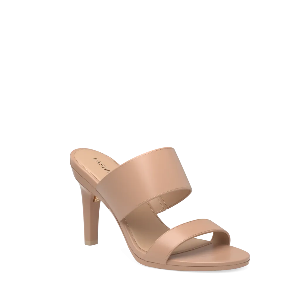 The Slide - Latte Leather 4 Stiletto