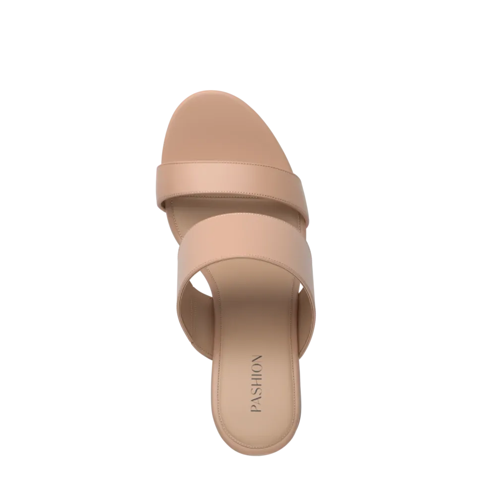 The Slide - Latte Leather 4 Stiletto