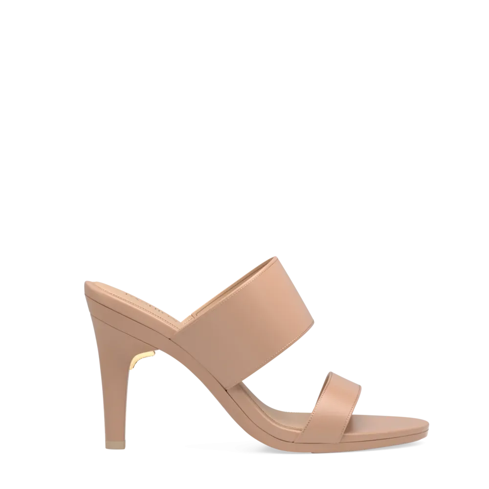 The Slide - Latte Leather 4 Stiletto