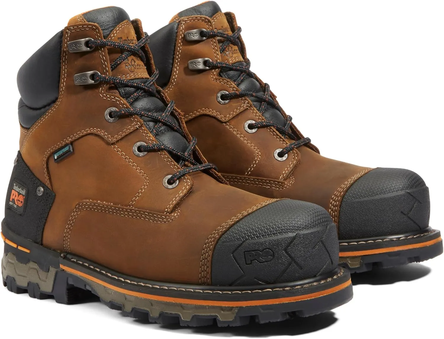 Timberland PRO Men's Boondock 6 Inch Soft Toe Waterproof Industrial Work Boot