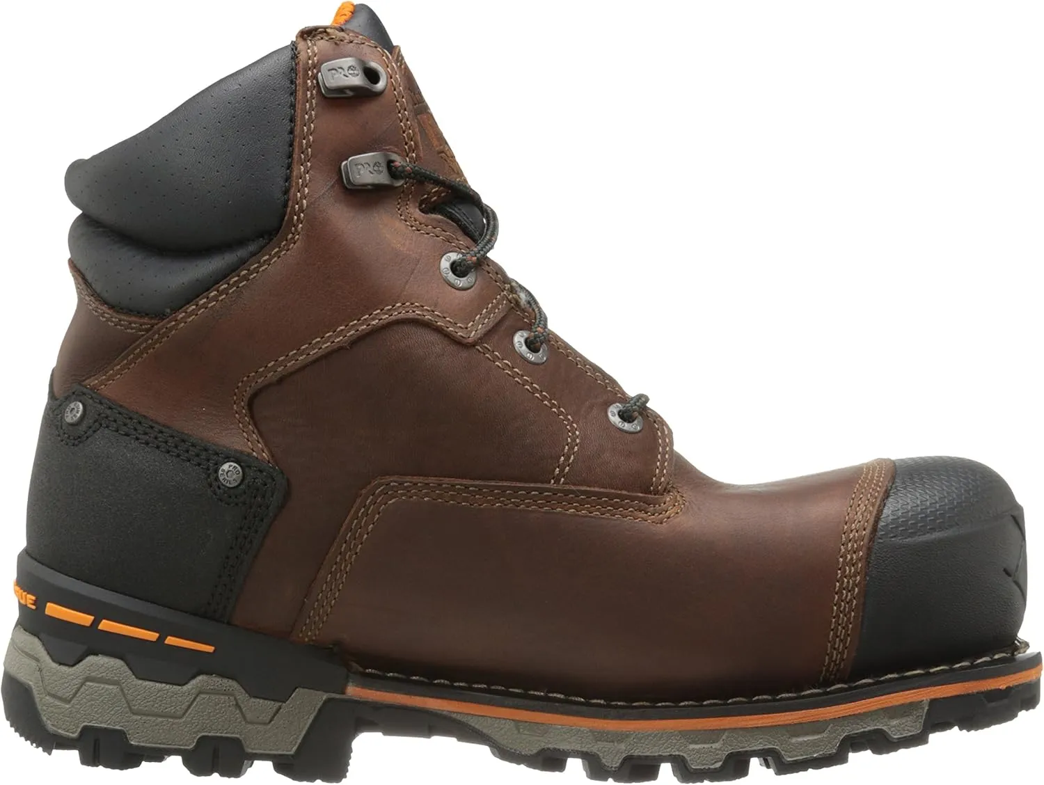 Timberland PRO Mens Boondock 6 Inch Waterproof Composite Toe Work Safety Shoes Casual - Brown