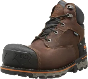 Timberland PRO Mens Boondock 6 Inch Waterproof Composite Toe Work Safety Shoes Casual - Brown