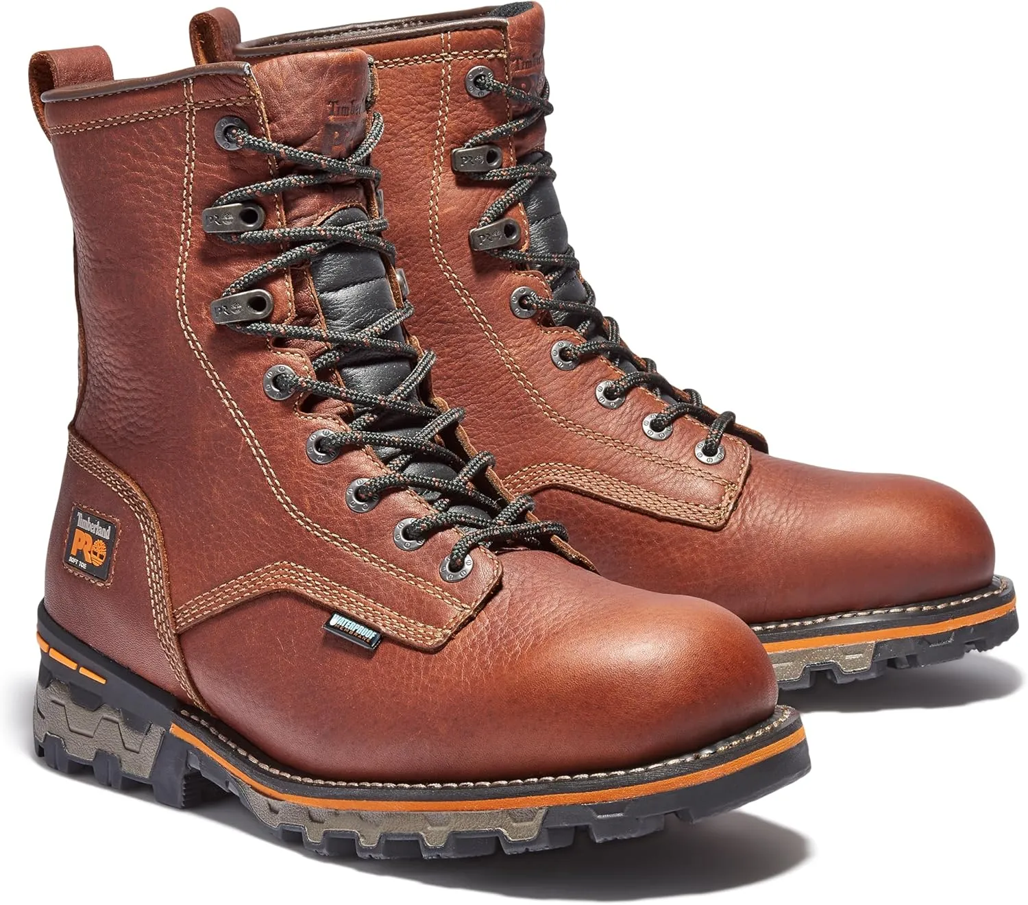 Timberland PRO Men's Boondock 8 Inch Soft Toe Waterproof Industrial Work Boot