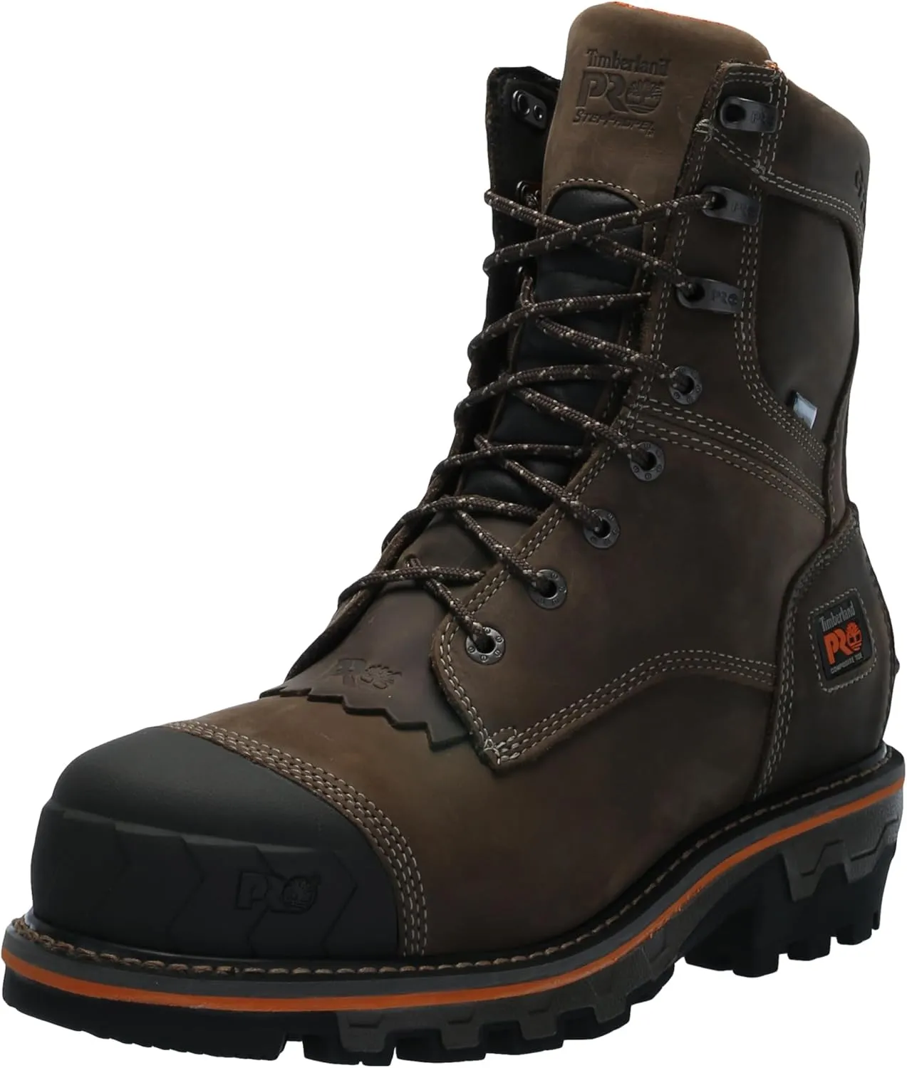Timberland PRO Men's Boondock HD Logger 8 Inch Composite Safety Toe Waterproof Industrial Work Boot, Turkish Coffee-2024 New, 8