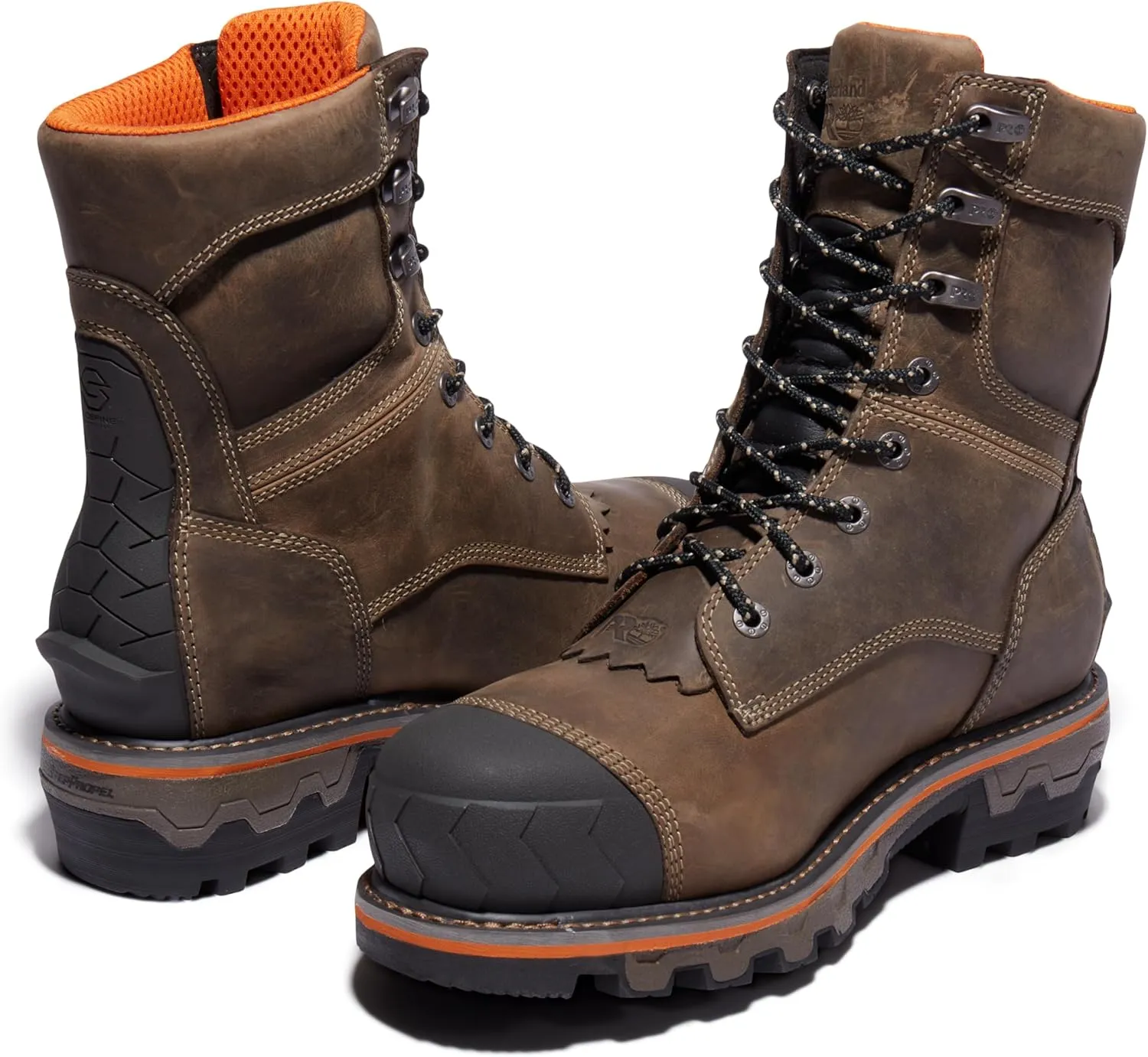 Timberland PRO Men's Boondock Hd Logger 8 Inch Composite Safety Toe Waterproof Industrial Work Boot
