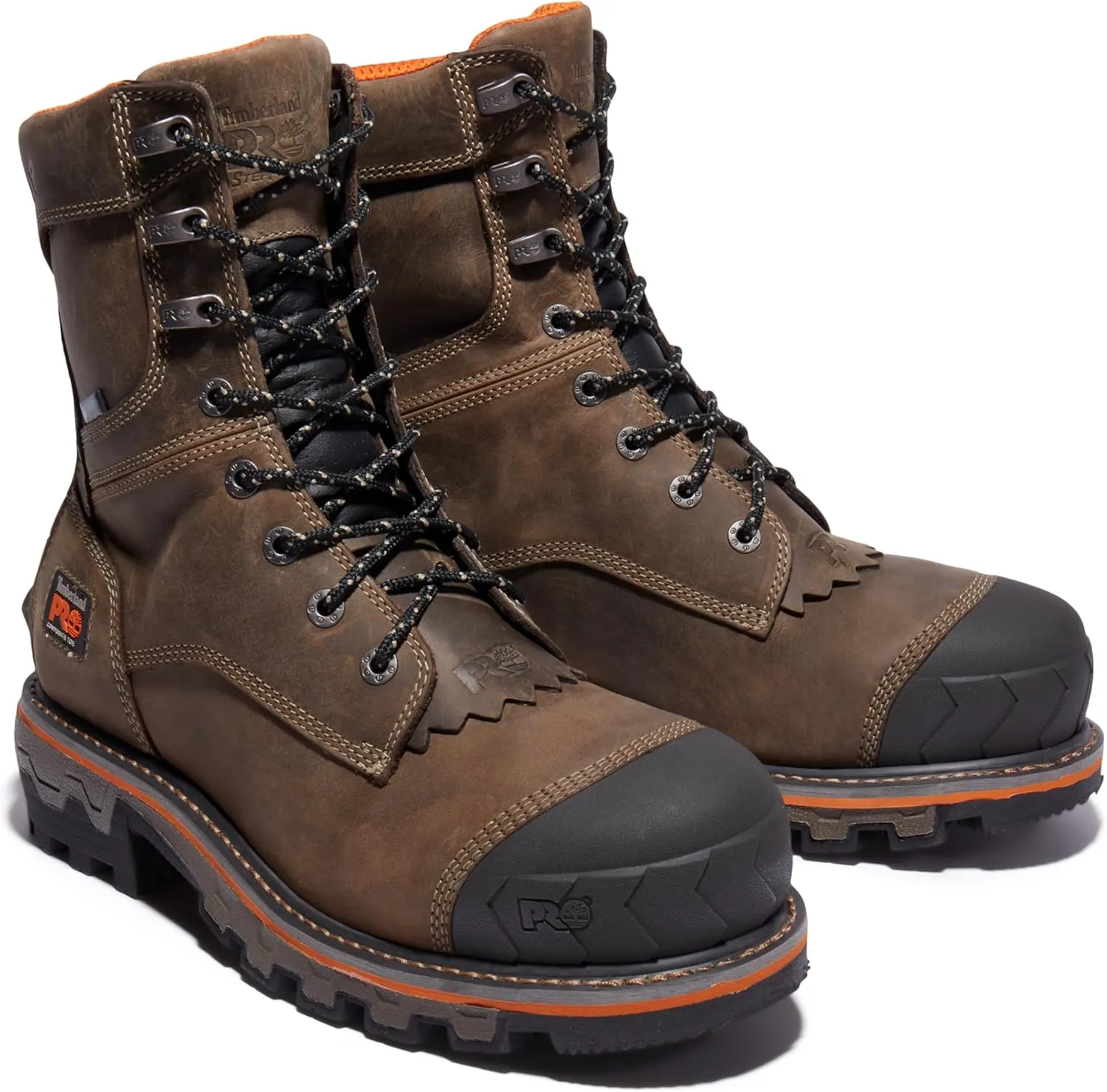 Timberland PRO Men's Boondock Hd Logger 8 Inch Composite Safety Toe Waterproof Industrial Work Boot