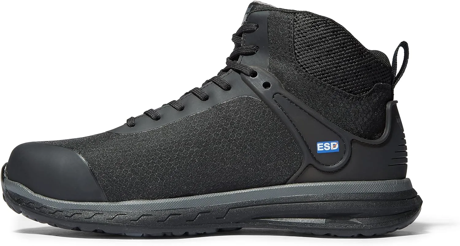Timberland PRO mens Drivetrain Mid Composite Safety Toe Static Dissipative Industrial Ahletic Work Shoe