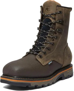 Timberland PRO Men's True Grit 8 Inch Composite Safety Toe Side-Zip Waterproof Industrial Western Work Boot