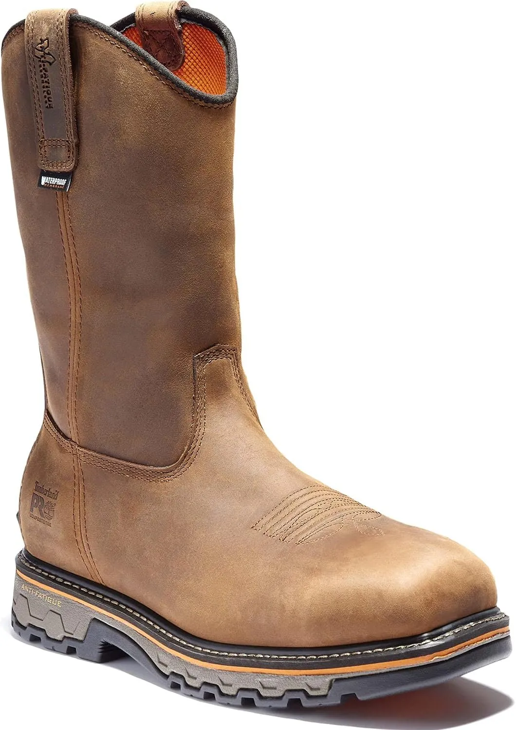 Timberland PRO Men's True Grit Pull On Composite Safety Toe Waterproof Industrial Western Work Boot, Earth Bandit, 8 M US