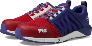 Timberland PRO® Radius Composite Safety Toe Shoes for Men – PRO Flex Technology – HoverSpring Foam Red/Blue 15 D - Medium
