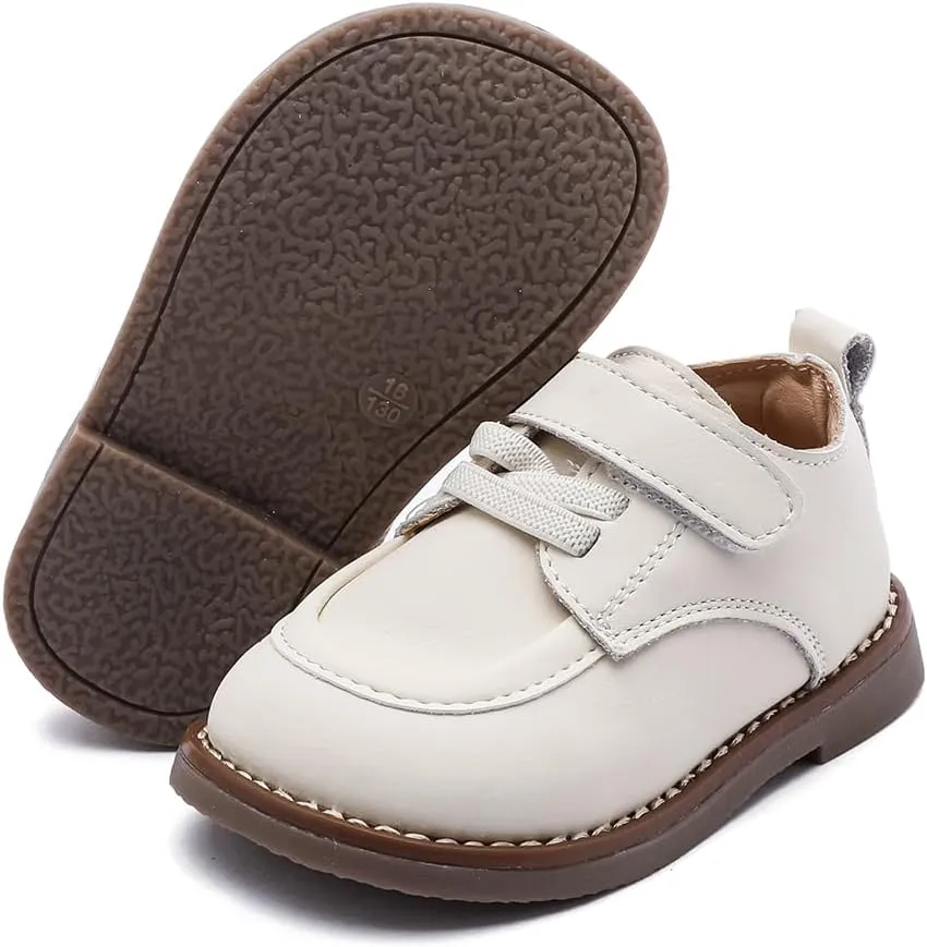 Toddler Boys Girls Dress Shoes Genuine Leather Loafers Shoes Wedding Church Dress Shoes Loafer Flats for Baby Little Kids