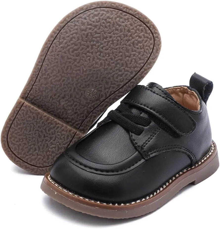 Toddler Boys Girls Dress Shoes Genuine Leather Loafers Shoes Wedding Church Dress Shoes Loafer Flats for Baby Little Kids
