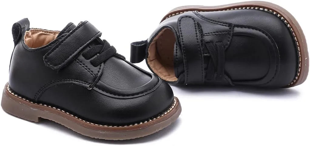 Toddler Boys Girls Dress Shoes Genuine Leather Loafers Shoes Wedding Church Dress Shoes Loafer Flats for Baby Little Kids