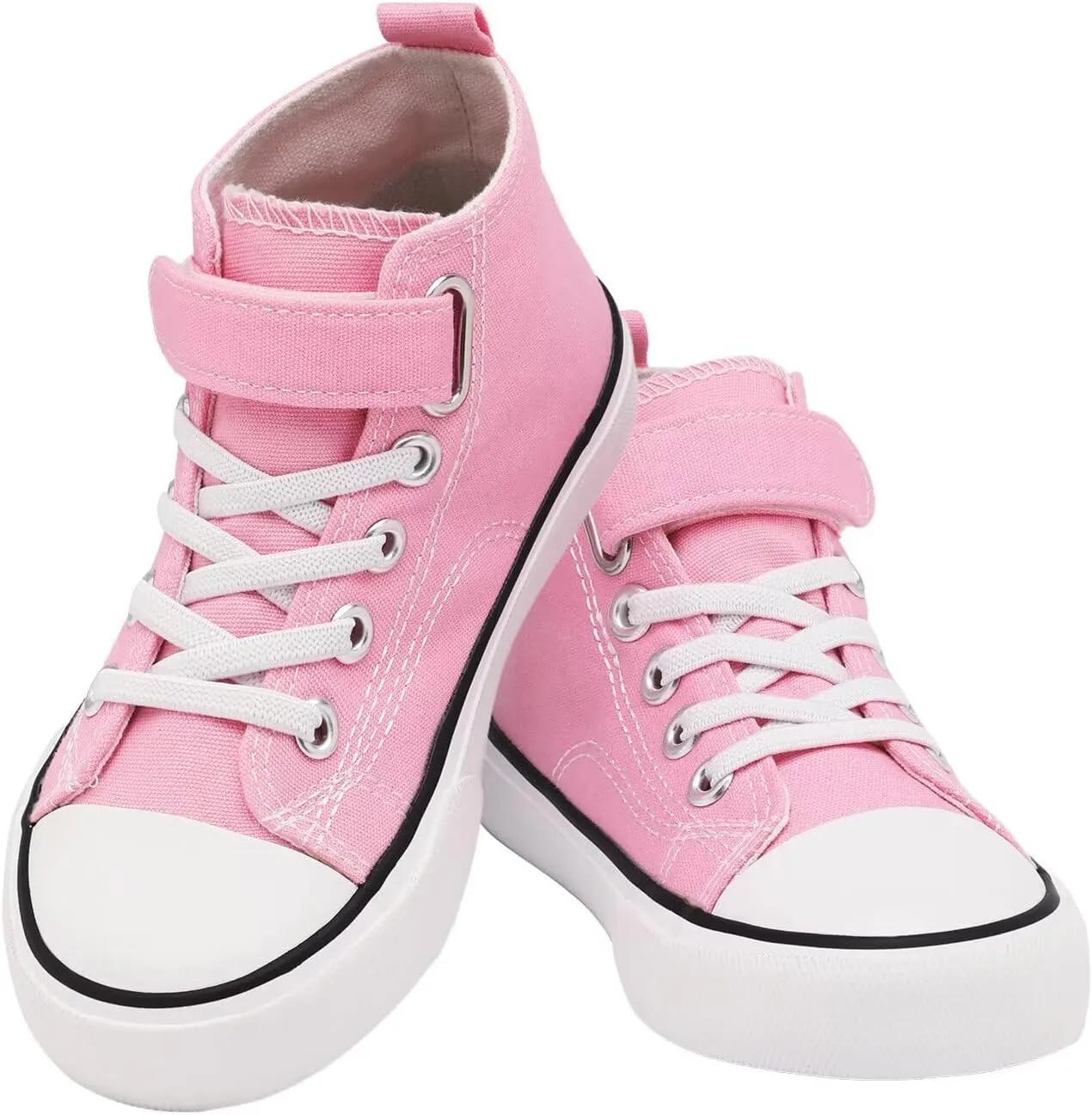 Toddler Canvas Shoes Girls High Top Sneakers Little Big Kids Boys Walking Cushioned Shoes Toddler 8-Big Kid 3
