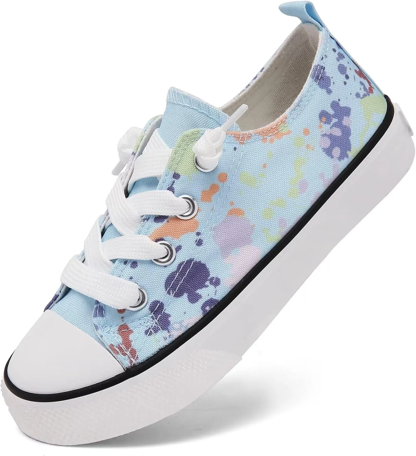 Toddler Little Kid Cushioned Canvas Shoes Slip On Sneakers Soft and Durable