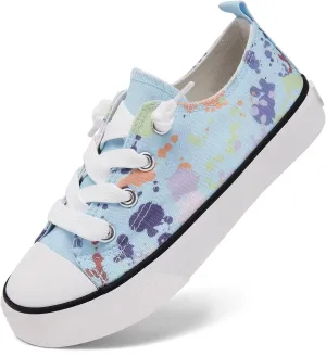 Toddler Little Kid Cushioned Canvas Shoes Slip On Sneakers Soft and Durable