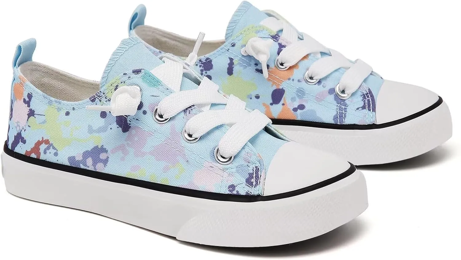 Toddler Little Kid Cushioned Canvas Shoes Slip On Sneakers Soft and Durable