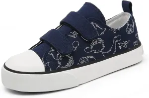 Toddler Little Kid Cushioned Canvas Shoes Slip On Sneakers Soft and Durable