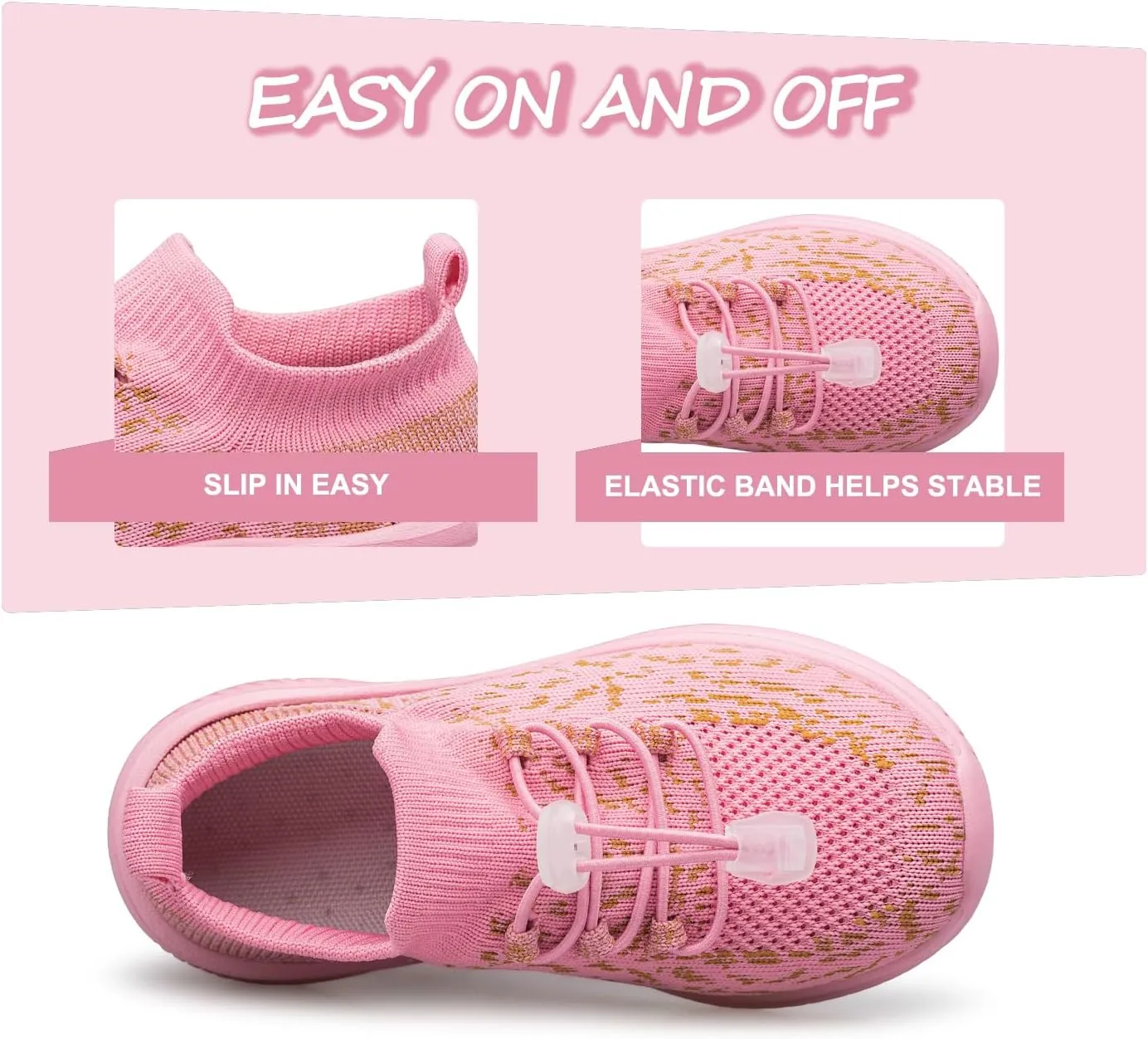 Toddler/Little Kid/Big Kid Boys Girls Shoes Kids Sneakers Lightweight Breathable Athletic Running Tennis Fitness School Child Sock Shoes