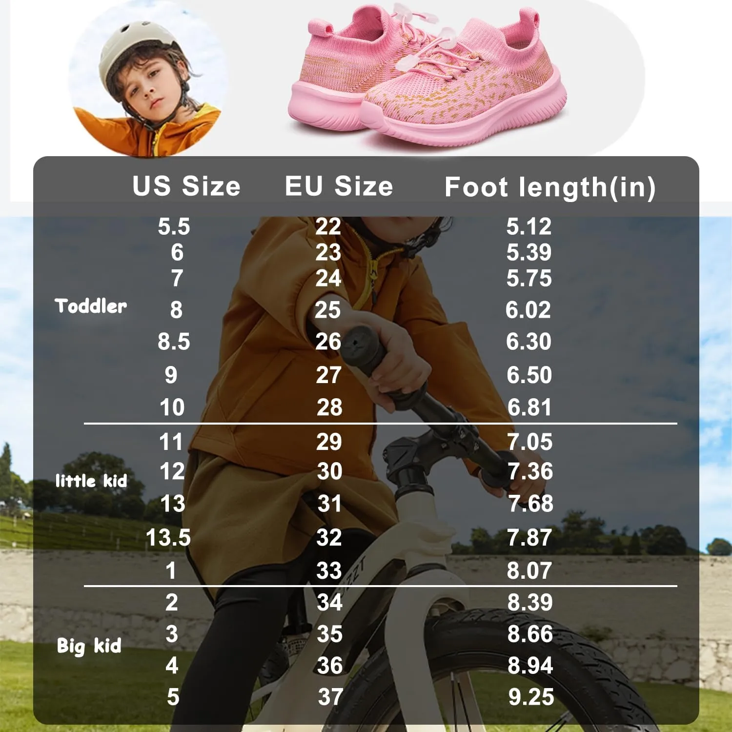 Toddler/Little Kid/Big Kid Boys Girls Shoes Kids Sneakers Lightweight Breathable Athletic Running Tennis Fitness School Child Sock Shoes