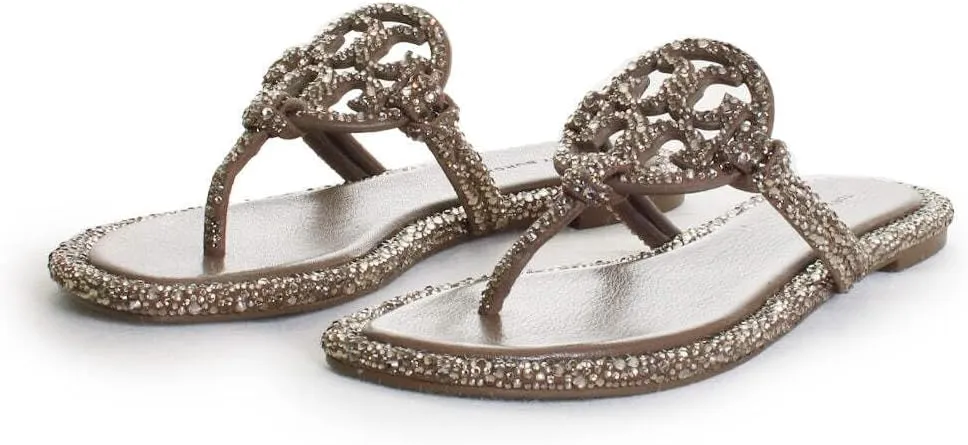 Tory Burch Women's Miller Knotted Crystal Sandals