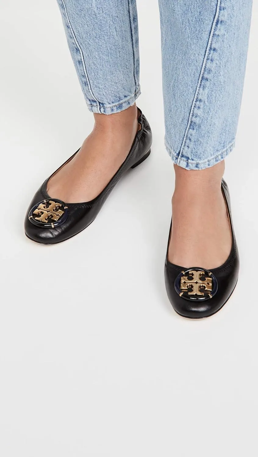 Tory Burch Women's Minnie Ballet with Multi Logo Flats