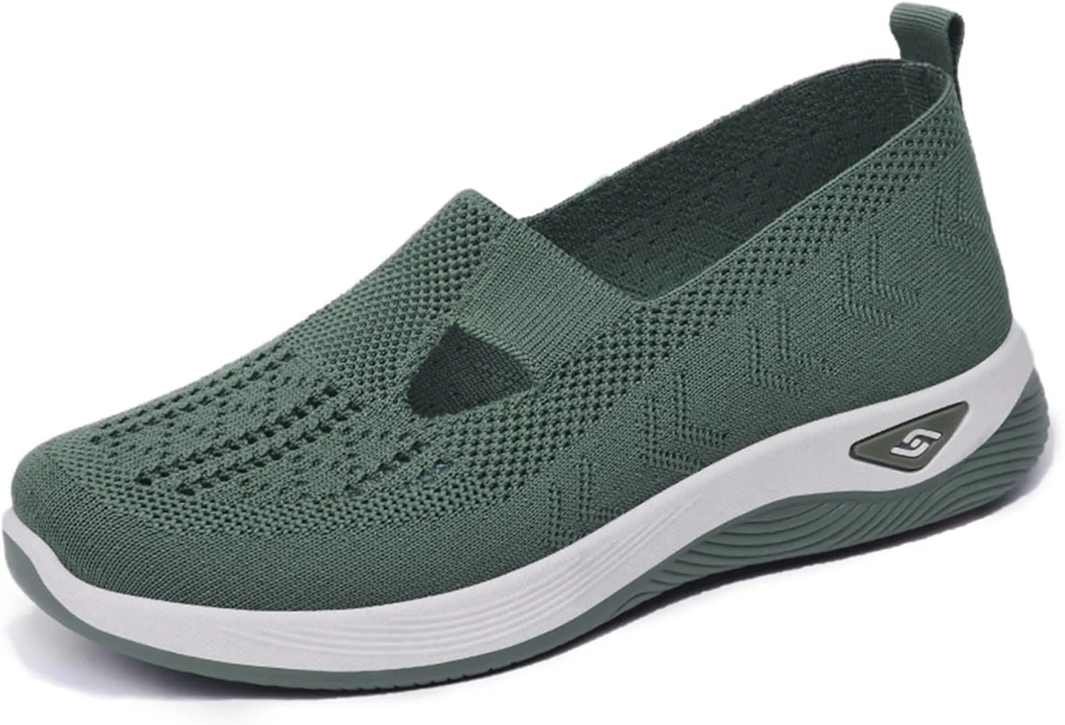 TOSOFT Comfort Walking Shoes For Elderly Women Breathable Lightweight Knitted Flats Sneakers Women's Summer Shoes Slip On
