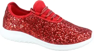 TZ Lotus-08 Women's Comfort Slip On Fashion Color Glitter Walking Runing Flat Heel Sneakers Shoes