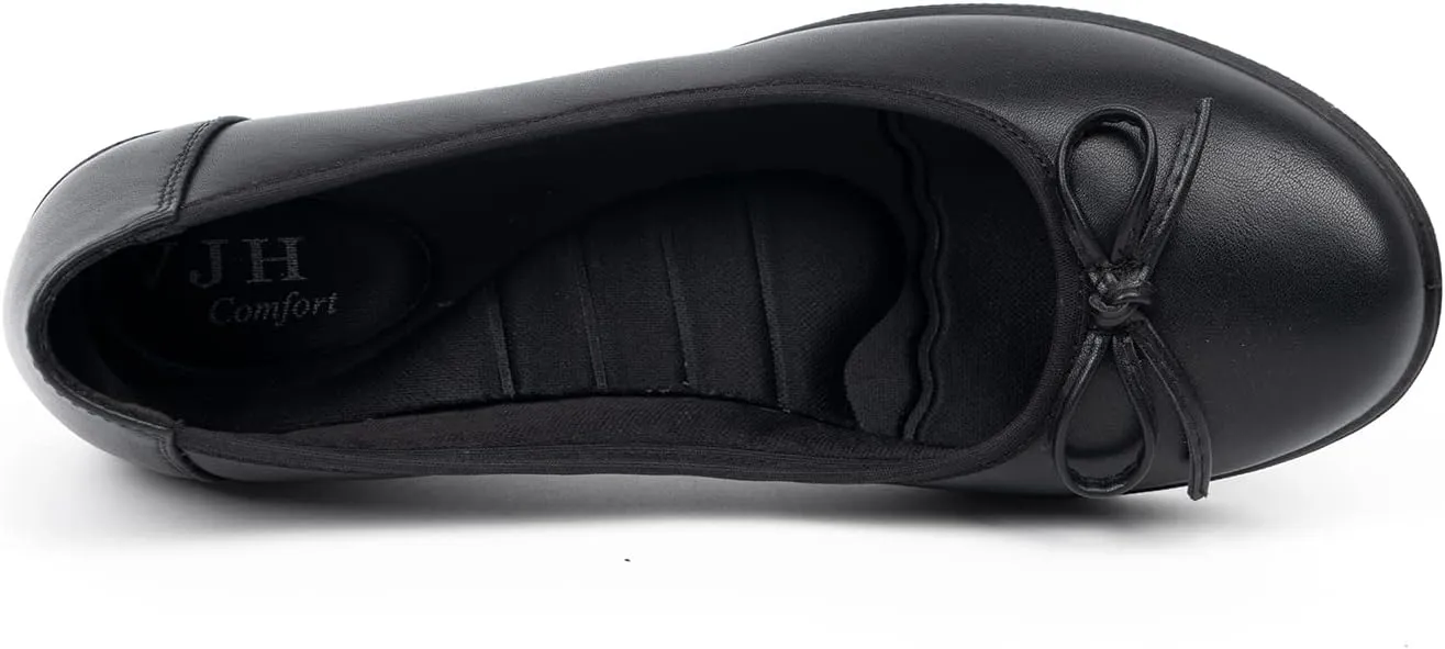 VJH confort Women’s Ballet Flats Round Toe Slip-On Comfortable Dress Pump Walking Shoes