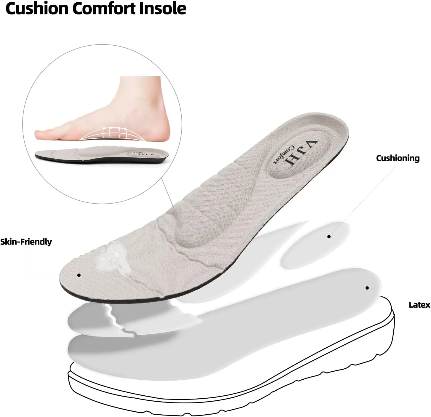 VJH confort Women’s Ballet Flats Round Toe Slip-On Comfortable Dress Pump Walking Shoes