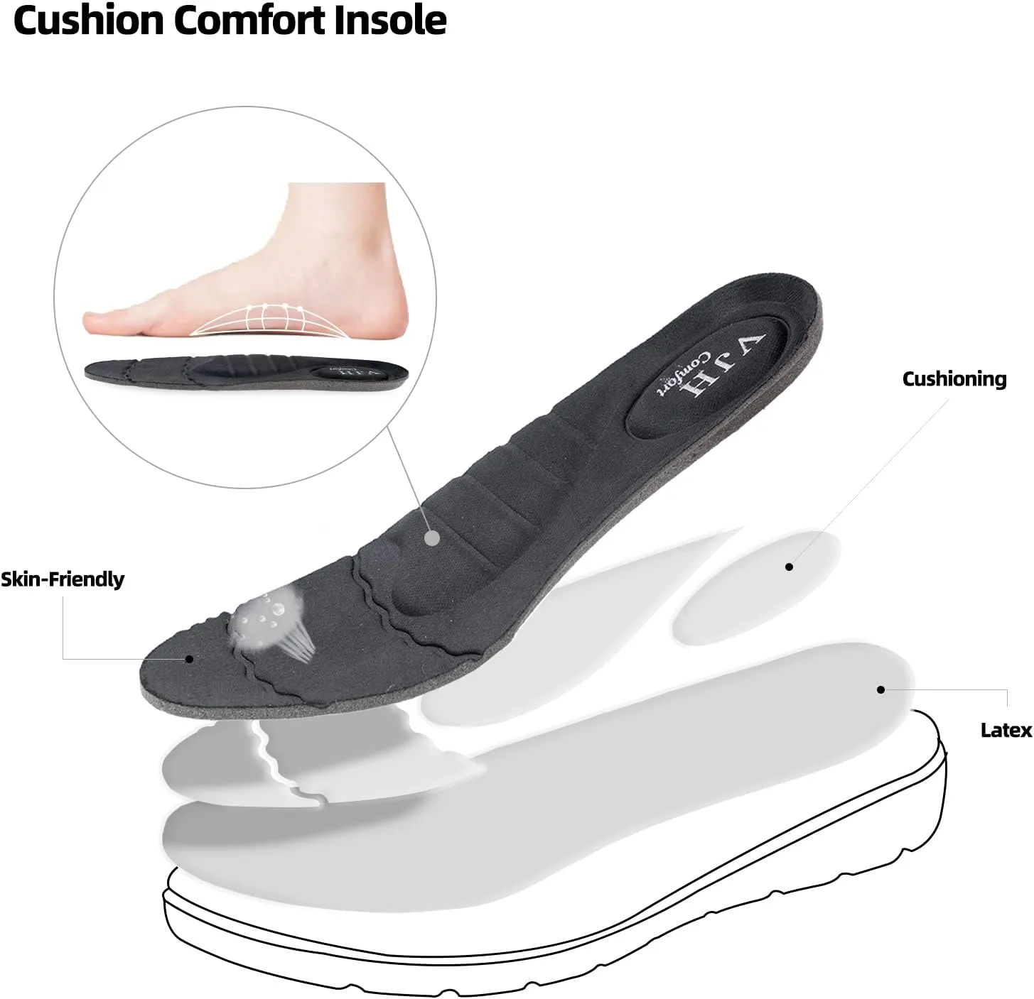 VJH confort Women’s Ballet Flats Round Toe Slip-On Comfortable Dress Pump Walking Shoes