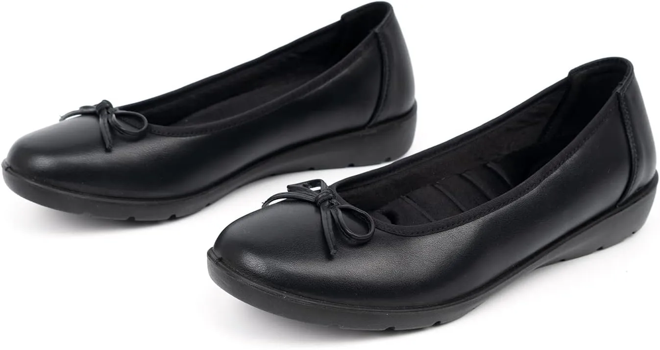 VJH confort Women’s Ballet Flats Round Toe Slip-On Comfortable Dress Pump Walking Shoes
