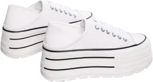Waterproof Chunky Platform Sneakers for Women Fold-Down Heels Dual-Style Design Genuine Leather Lace - up Comfort Casual Shoes