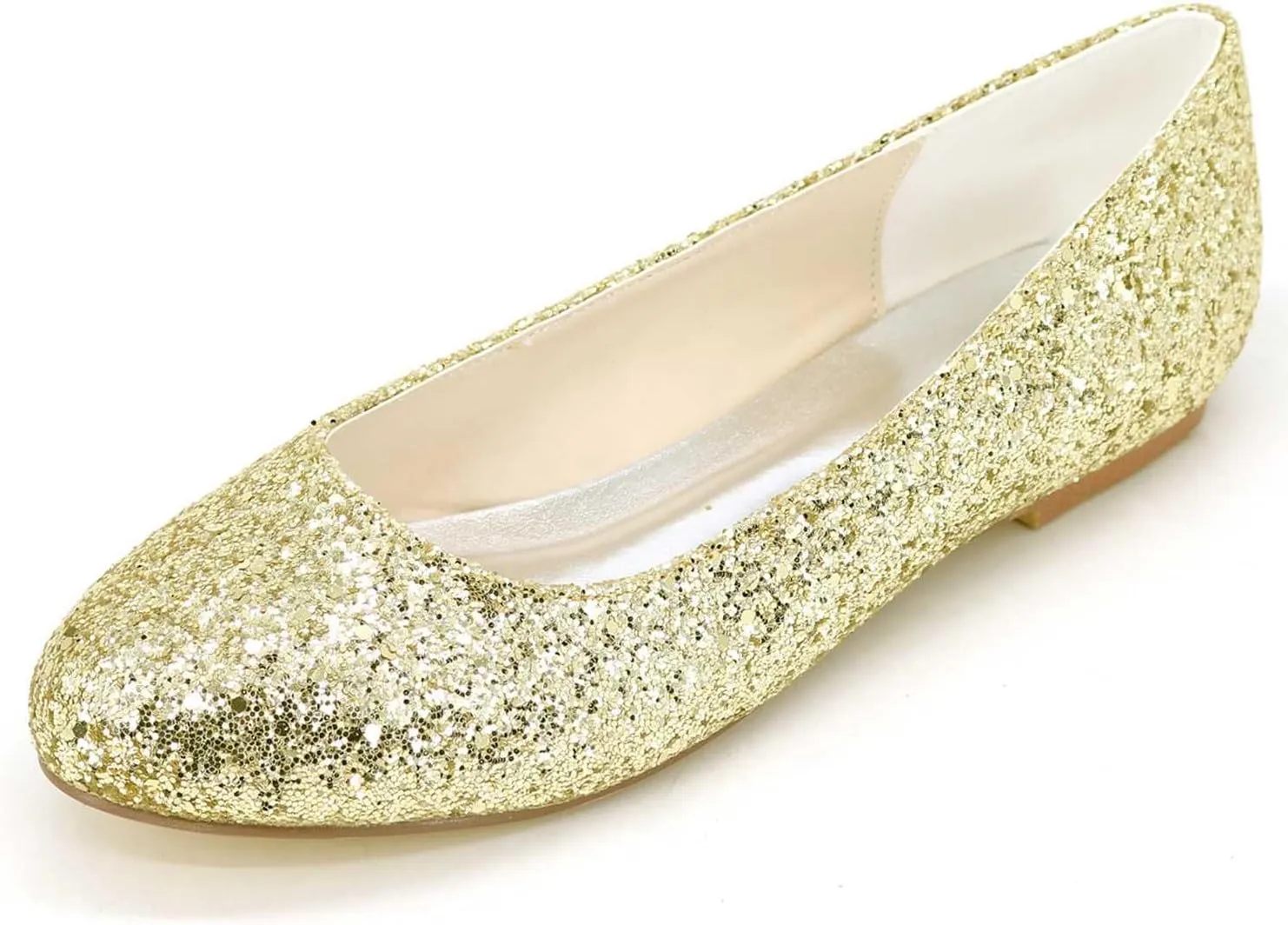 Wedding Shoes for Brides Frosted Rhinestone Slip-On Pumps for Prom, Party & Dressy Occasions - Comfortable & Stylish