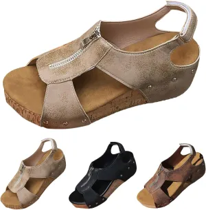 Wedge Sandals for Women 2025 Open Toe Sandals Women with Ankle Strap Espadrilles Orthopedic Summer Casual Boho Platform Sandals